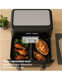 GRUNKEL DUALFLEXFRYER FREIDORA DE AIRE 10 LITROS 2800W CUBETOS FLEXIBLES 4