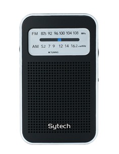 SYTECH Radio de Bolsillo Analogica AM/FM SY-1665 Negra