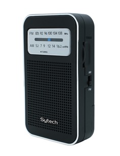 SYTECH Radio de Bolsillo Analogica AM/FM SY-1665 Negra