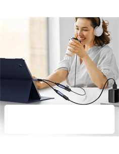 JOYROOM Cable Adaptador Tipo C/M a 2x Tipo C Audio y Carga 60W SY-C03