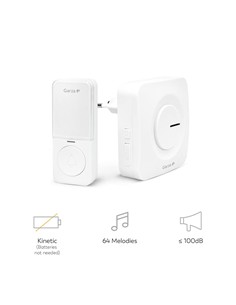 GARZA Timbre Inalambrico Tactil 200Mtrs Funciona Sin Pilas el Transmisor Blanco 401323G