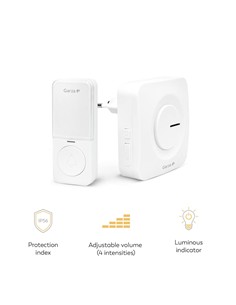 GARZA Timbre Inalambrico Tactil 200Mtrs Funciona Sin Pilas el Transmisor Blanco 401323G
