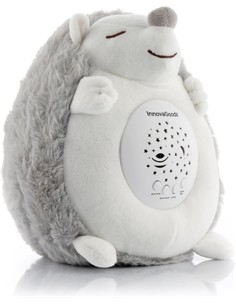 INNOVAGOODS Peluche Spikey Con 15 Melodias Relajantes Y Proyector Quitamiedos Blanco