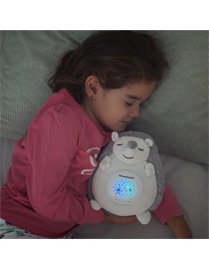 INNOVAGOODS Peluche Spikey Con 15 Melodias Relajantes Y Proyector Quitamiedos Blanco