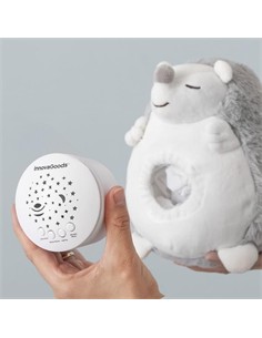 INNOVAGOODS Peluche Spikey Con 15 Melodias Relajantes Y Proyector Quitamiedos Blanco