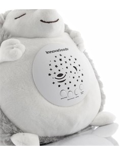 INNOVAGOODS Peluche Spikey Con 15 Melodias Relajantes Y Proyector Quitamiedos Blanco