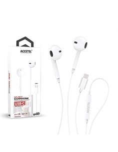 ACCETEL Auricular Estereo Con Cable TIpo C EP1917 Blanco