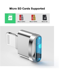 FGNS Lector Tarjeta Micro SD Con Conector Lightning Para Apple Iphone AD222