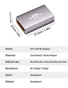 FGNS Adaptador 8K Displayport H/H Empate AD226