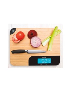 JOCCA Home & Life Tabla de Cortar Con Bascula Digital Cocina Hasta 15Kg 35x26cm Madera