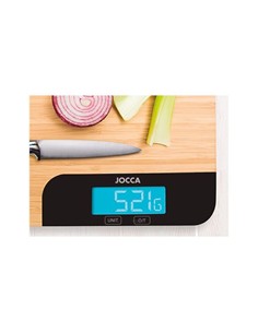 JOCCA Home & Life Tabla de Cortar Con Bascula Digital Cocina Hasta 15Kg 35x26cm Madera
