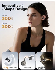 JOYROOM Auricular Bluetooth Conduccion De Aire Openfree OE3 Negro Cancelacion de Ruido