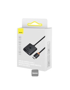 BASEUS Series 2 En 1 Switch Hdmi Bidireccional AIRJOY 4K Con Cable 1Mtr BS-OH114 Transm 40Mtrs