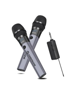 COOLSOUND Pack de 2 Microfonos Inalambricos UHF Con Receptor CS0287