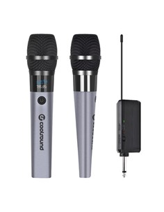 COOLSOUND Pack de 2 Microfonos Inalambricos UHF Con Receptor CS0287