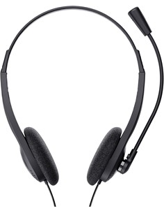 TRUST Auricular de Casco Con Microfono Para PC  Con Cable Jack 3.5mm 1.8Mtrs Negro 24659-02