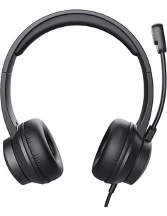 TRUST Auricular de Casco Con Microfono Para PC AYDA Con Cable Jack 3.5mm 1.8Mtrs Negro 25087