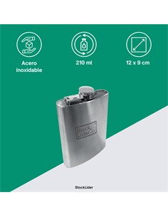 Petaca de acero inoxidable 210ml 1
