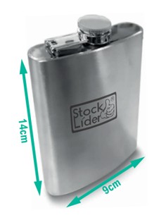 Petaca de acero inoxidable 230ml 4