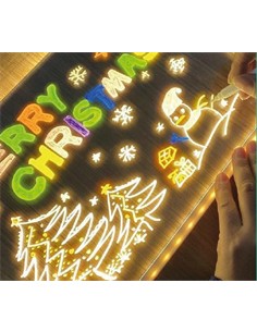 Pizarra con luz LED 15×15 4