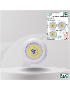 Set 3 lámparas LED COB + mando