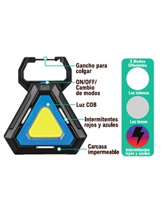 Lámpara triangular 36 LED COB 3