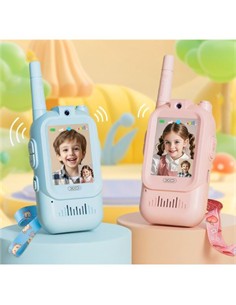 XO Pack de 2 Walkies Para Niños XO-DJJ02 Con Camara Azul/Rosa