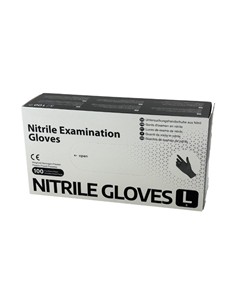 KINGFA Guantes de Nitrilo Talla L Caja 100 Unidades Negro