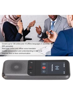 Traductor Inteligente Portatil AI Con Pantalla 134 Idiomas,Wifi T11