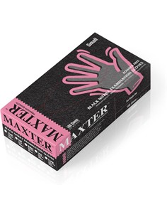 MAXTER Guantes de Nitrilo Talla M Caja 100 Unidades Negro