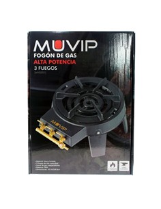 MUVIP MV0201 FOGON DE GAS ALTA POTENCIA 3 FUEGOS 5