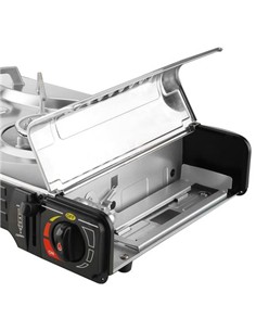 MUVIP MV0612 COCINA DE GAS PORTATIL DOBLE BOMBONA ACERO 2