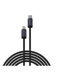 DEVIA Cable Datos TIpo C a LIghtning 27W 2Mtrs Nylon Negro