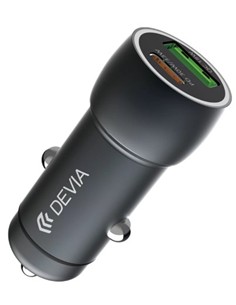 DEVIA Cargador Coche TIpo C+Usb A 48W Negro