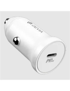 DEVIA Cargador Coche TIpo C 30W Blanco 143