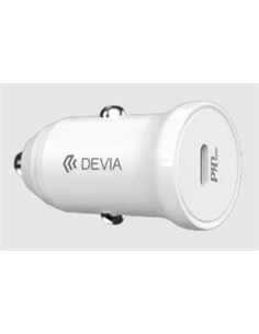 DEVIA Cargador Coche TIpo C 30W Blanco 143