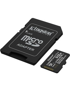 KINGSTON Tarjeta Memoria Micro SD+Adaptador 512Gb 150Mb/s Canvas Select Plus