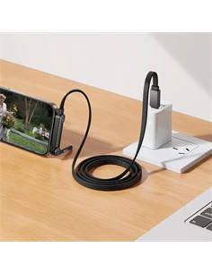HOCO Cable Datos TIpo C M/M con Soporte Movil U150 1.2Mtrs Negro 60W