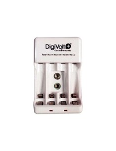 DIGIVOLT Cargador de Pilas AA/AAA /9V Ni-MH Ni-CD QC-2402 Blanco