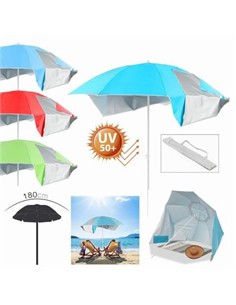 ARCHIVO2000 18046 SOMBRILLA PLAYA CON CORTAVIENTOS UV50+ 180CM