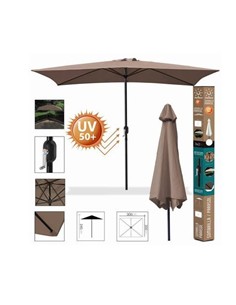 URBAN LIVING 88797 SOMBRILLA JARDIN 3X2 METROS UV50+ TOPO
