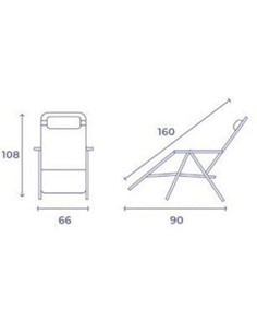 10007M TUMBONA PLEGABLE MARRON DE ACERO CON COJIN CERVICAL 1