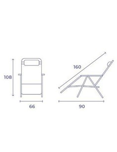 10010 TUMBONA PLEGABLE BURDEOS DE ACERO CON COJIN CERVICAL 1