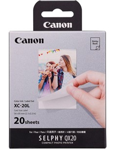 CANON Papel Fotografico XC-20L 20 Hojas Para SELPHY QX20