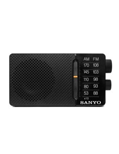 SANYO Radio Portatil Analogica AM/FM KS147N Negro Con Entrada Auricular