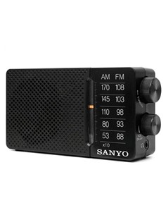 SANYO Radio Portatil Analogica AM/FM KS147N Negro Con Entrada Auricular