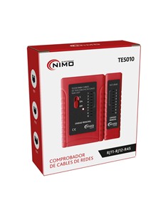 NIMO Comprobador de Cables de Redes TES010 Para RJ11/RJ12/RJ45