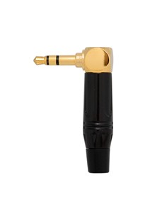 Clavija Jack Estereo 3.5MM Macho Dorada Acodada  Para Soldar 4393N