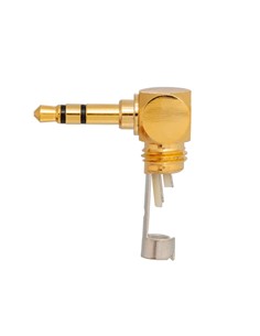 Clavija Jack Estereo 3.5MM Macho Dorada Acodada  Para Soldar 4393N