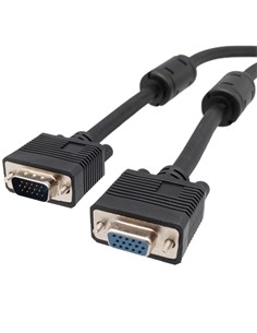 VGA, CABLE COAXIAL ALTA RESOLUCION, HDB15M - HDB15H, MOLDEADO,con ferritas, 1.8m
